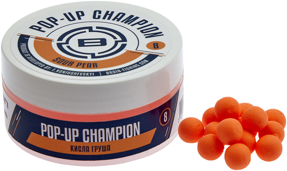Бойлы Brain Champion Pop-Up Sour Pear Груша 8mm 34g