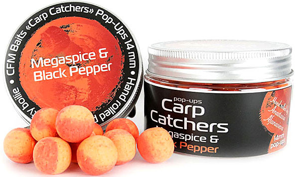 Бойлы Carp Catchers Pop-Up Megaspice&B.Pepper 14mm