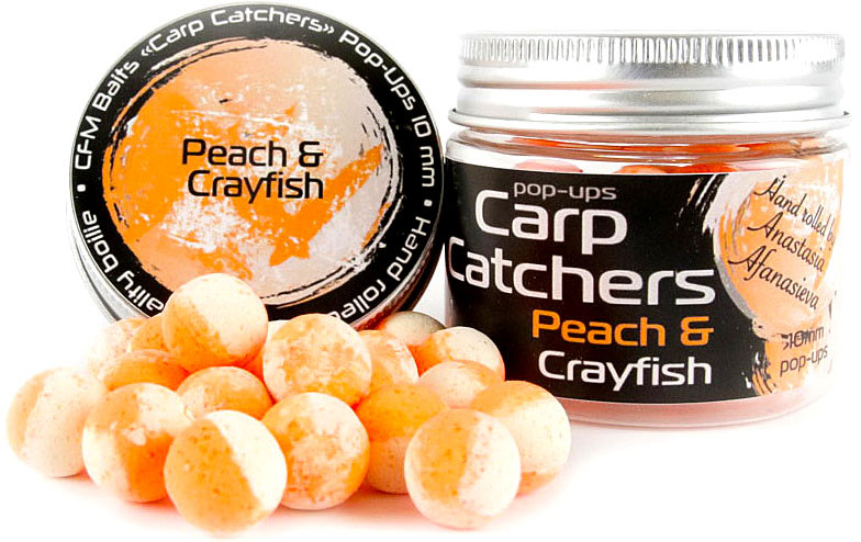 Бойли Carp Catchers Pop-Up Peach&Crayfish 10mm
