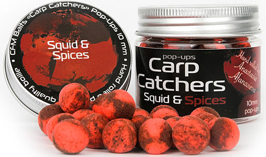Бойли Carp Catchers Pop-Up Squid&Spices 10mm