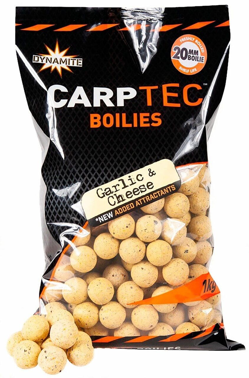 Бойлы Dynamite Baits Carp-Tec Garlic & Cheese 15mm 1kg