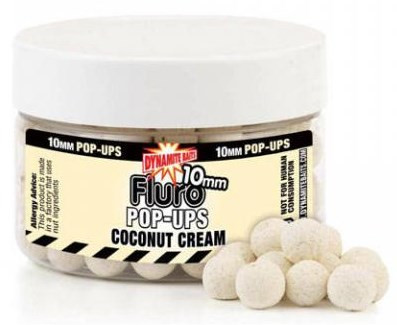 Бойлы Dynamite Baits Fluro Pop-Ups Coconut Cream 10mm