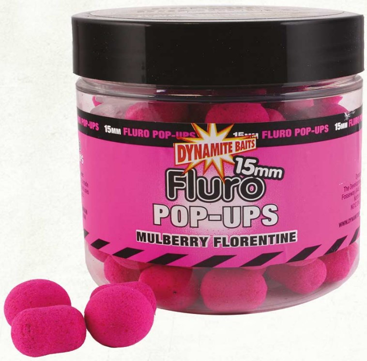 Бойли Dynamite Baits Fluro Pop-Ups & Dumbells Mulberry Florentine 15mm