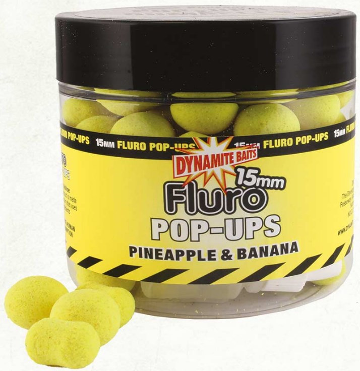 Бойли Dynamite Baits Fluro Pop-Ups & Dumbells Pineapple&Banana 15mm