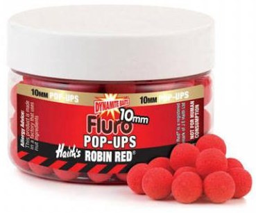 Бойлы Dynamite Baits Fluro Pop-Ups & Dumbells Robin Red 10mm
