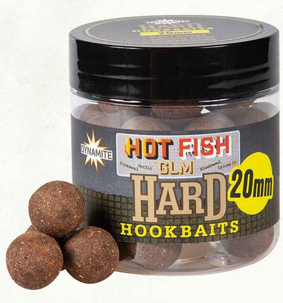 Бойлы Dynamite Baits Hard Hook Baits Hot Fish & GLM 20mm