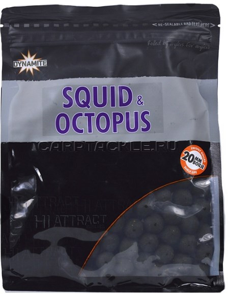 Бойлы Dynamite Baits Hi-Attract Squid & Octopus 20mm 1kg