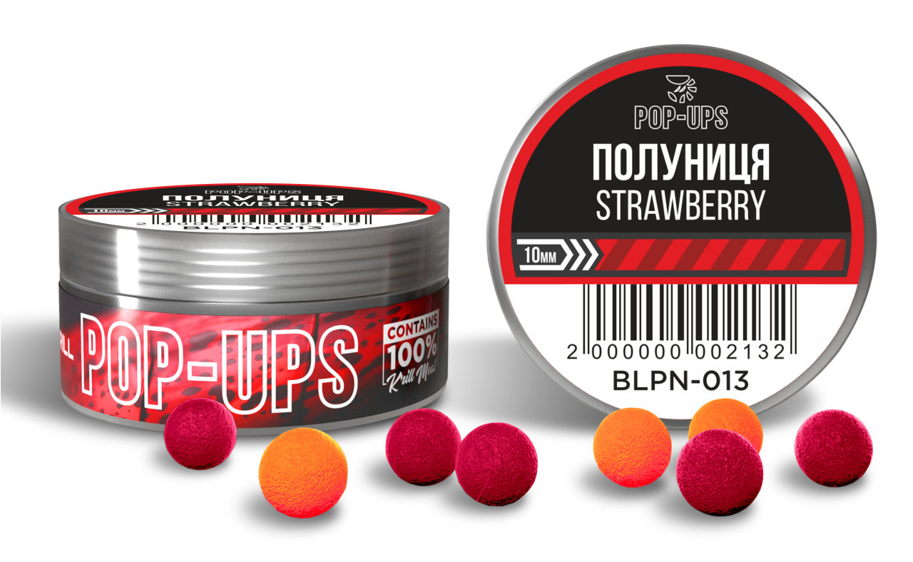 Бойли INTERKRILL Pop-up 10mm Полуниця/Strawberry 15g