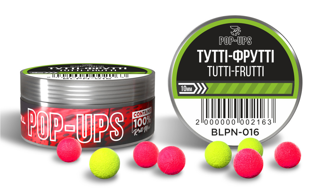 Бойли INTERKRILL Pop-up 10mm Тутті-Фрутті/Tutti-Frutti 15g