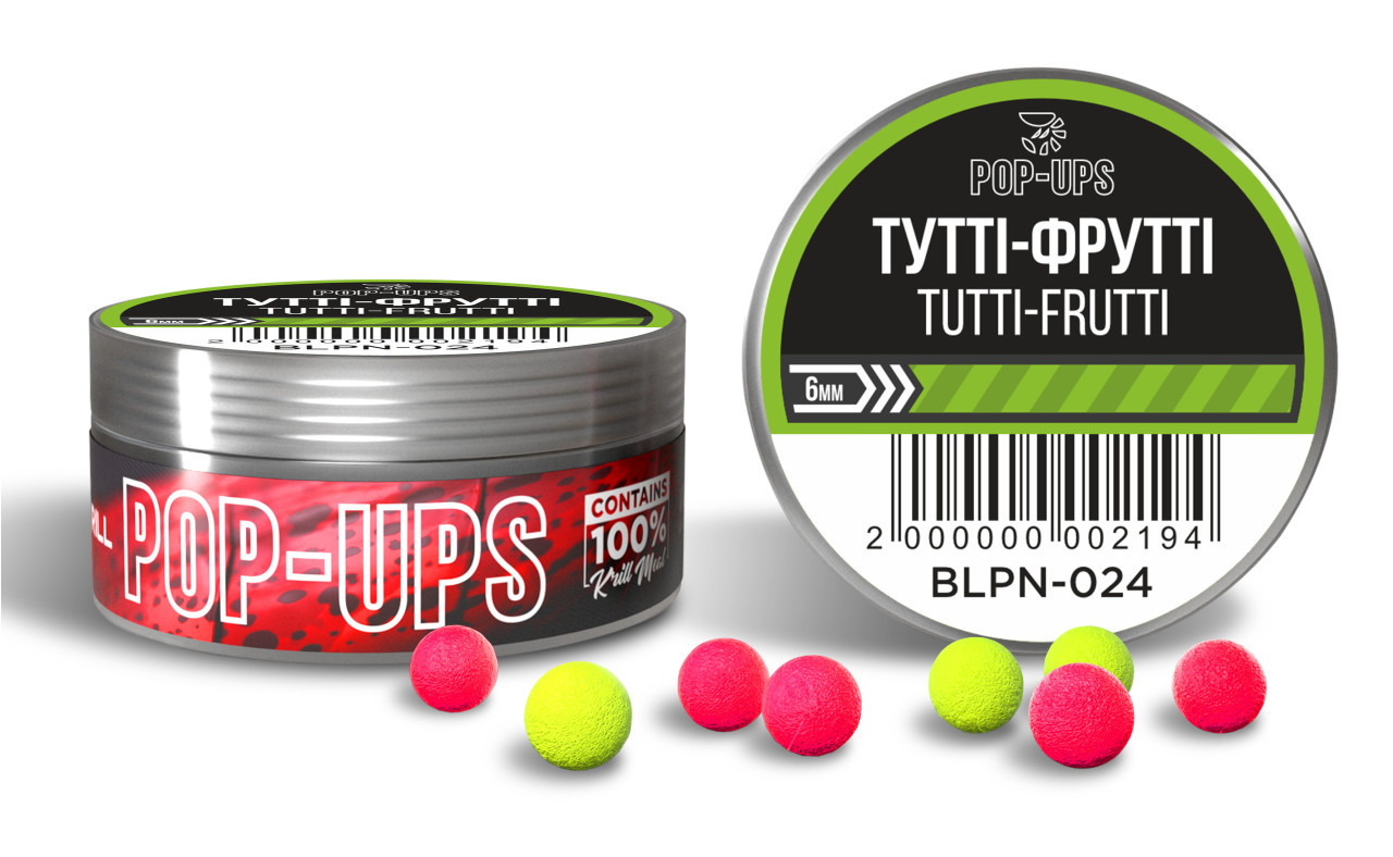 Бойли INTERKRILL Pop-up 6mm Тутті-Фрутті/Tutti-Frutti 15g