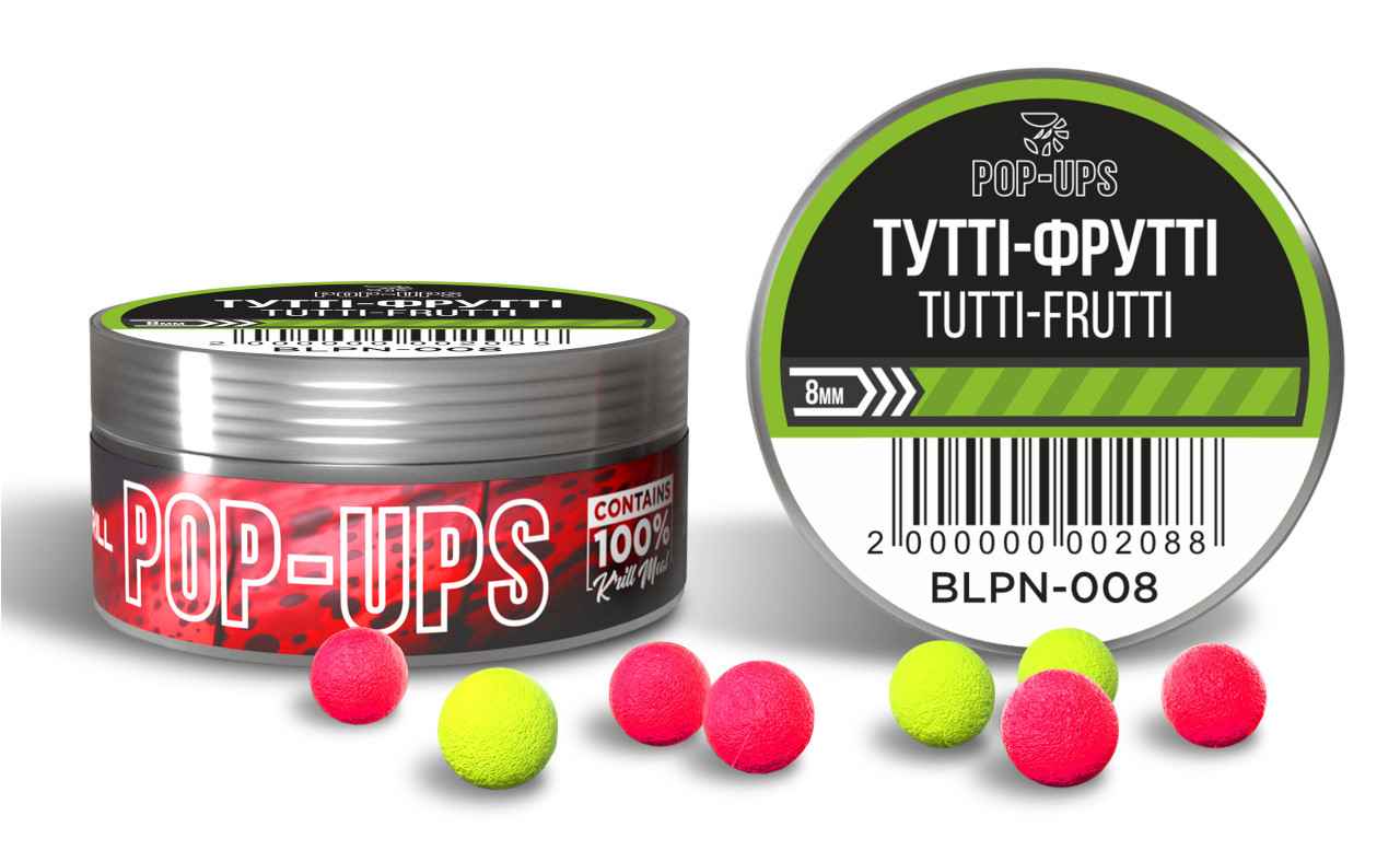 Бойли INTERKRILL Pop-up 8mm Тутті-Фрутті/Tutti-Frutti 15g