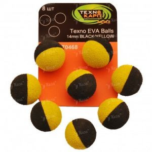 Бойли штучні Технокарп Texno Eva Pop-Up 10мм Black-Yellow