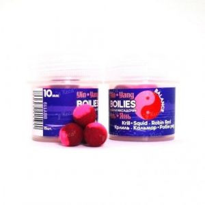Бойли насадочні Grandcarp Інь-Янь 10мм 15шт Криль-кальмар-робін ред.