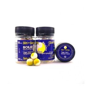 Бойли насадочні Grandcarp Інь-Янь 12мм 30шт Тигровий горіх-солодка кукурудза