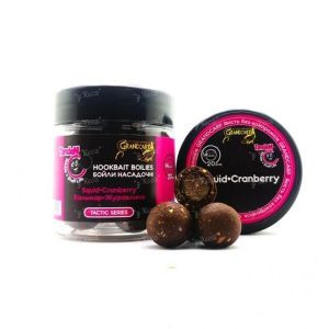 Бойлы насадочные Grandcarp Тандем 100г 20-14мм Кальмар-клюква