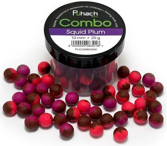 Бойли Puhach Baits Combo 10mm - Squid Plum