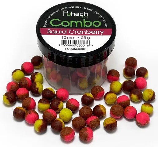 Бойли Puhach Baits Combo 10mm - Squid Сranberry