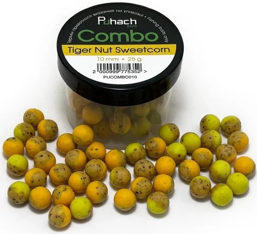 Бойли Puhach Baits Combo 10mm - Tiger Nut Sweetcorn