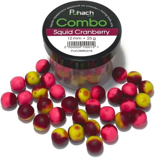 Бойли Puhach Baits Combo 12mm - Squid Сranberry