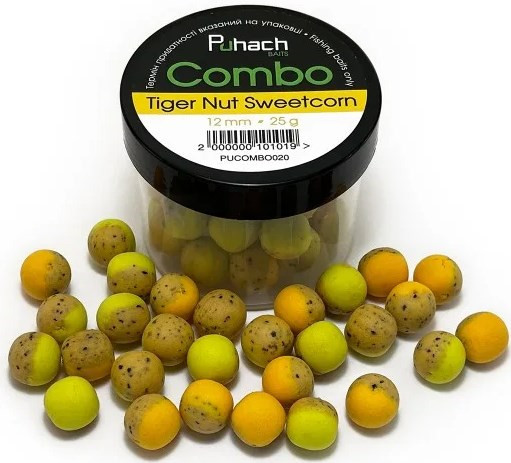 Бойли Puhach Baits Combo 12mm - Tiger Nut Sweetcorn