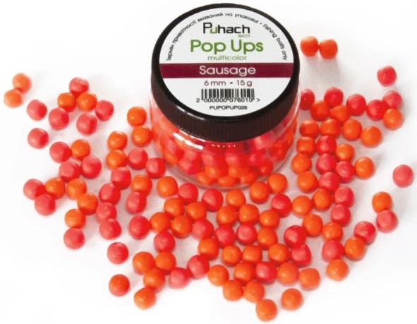 Бойли Puhach Baits Pop Ups 6mm Multicolor - Sausage