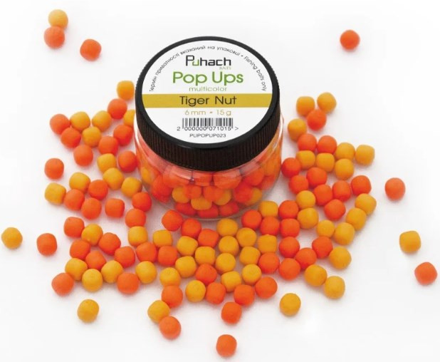 Бойли Puhach Baits Pop Ups 6mm Multicolor - Tiger Nut