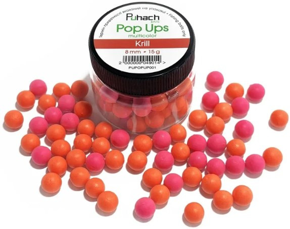 Бойли Puhach Baits Pop Ups 8mm Multicolor - Krill