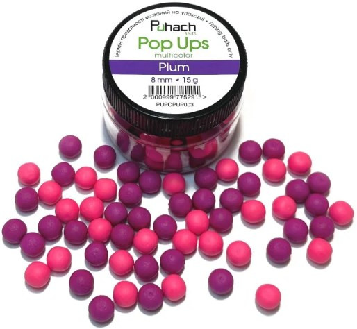 Бойли Puhach Baits Pop Ups 8mm Multicolor - Plum