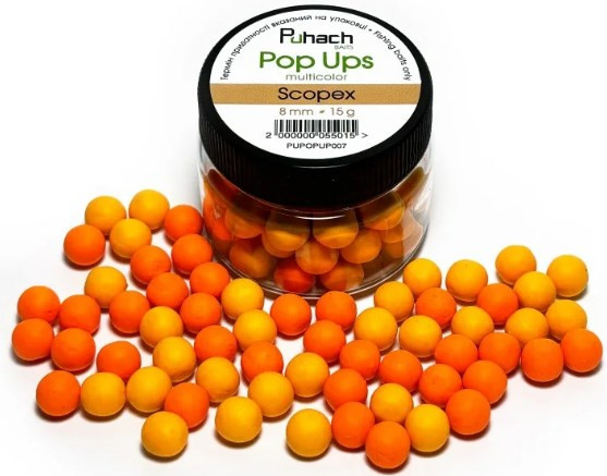 Бойли Puhach Baits Pop Ups 8mm Multicolor - Scopex