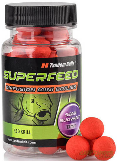Бойли Tandem Baits SF Diffusion Mini Boilies 12mm 35g Red Krill