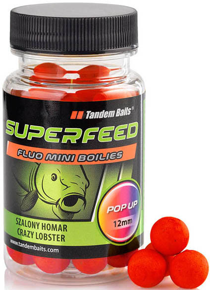 Бойли Tandem Baits SF Fluo Mini Pop-Up Boilies 12mm 35g Crazy Lobster