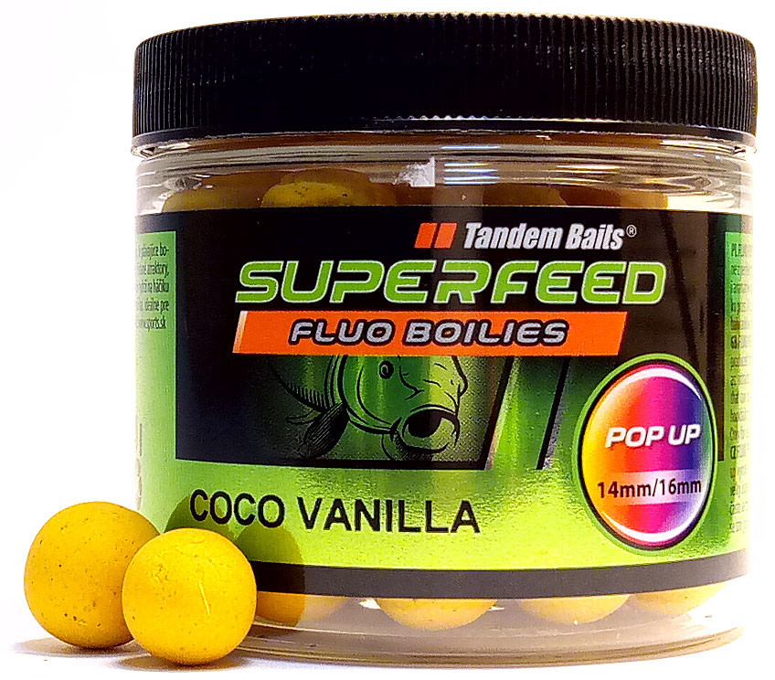 Бойли Tandem Baits SF Fluo Pop-Up 14mm/16mm Mix 90g Coco Vanilla