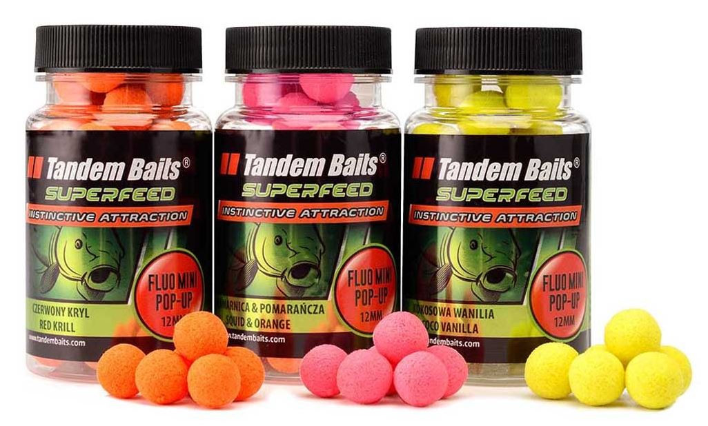 Бойли Tandem Baits SuperFeed Fluo Mini Pop-Up 12mm 35g Milky Mulberry