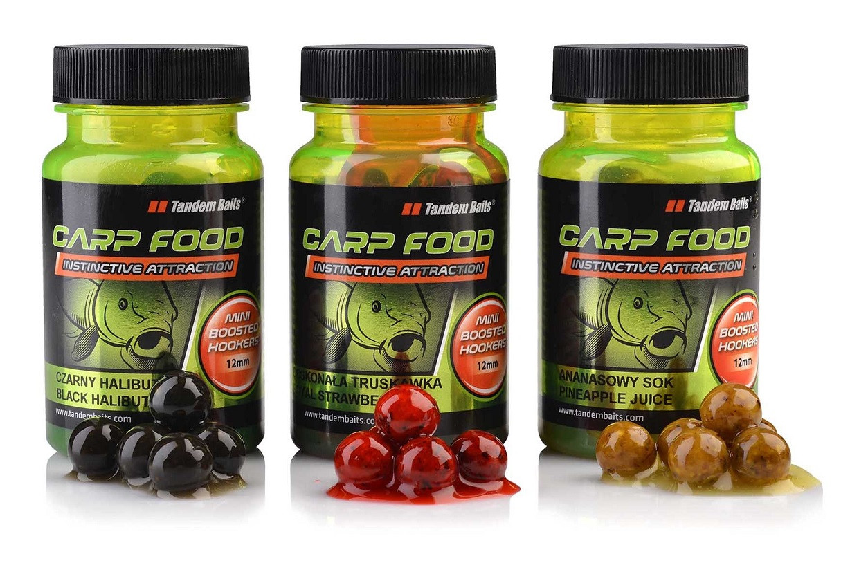 Бойлы Tandem Baits Carp Food Mini Boosted Hookers 12mm/50g Ripe mulberry