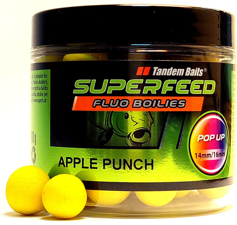 Бойлы Tandem Baits SF Fluo Pop-Up 14mm/16mm Mix 90g Apple Punch