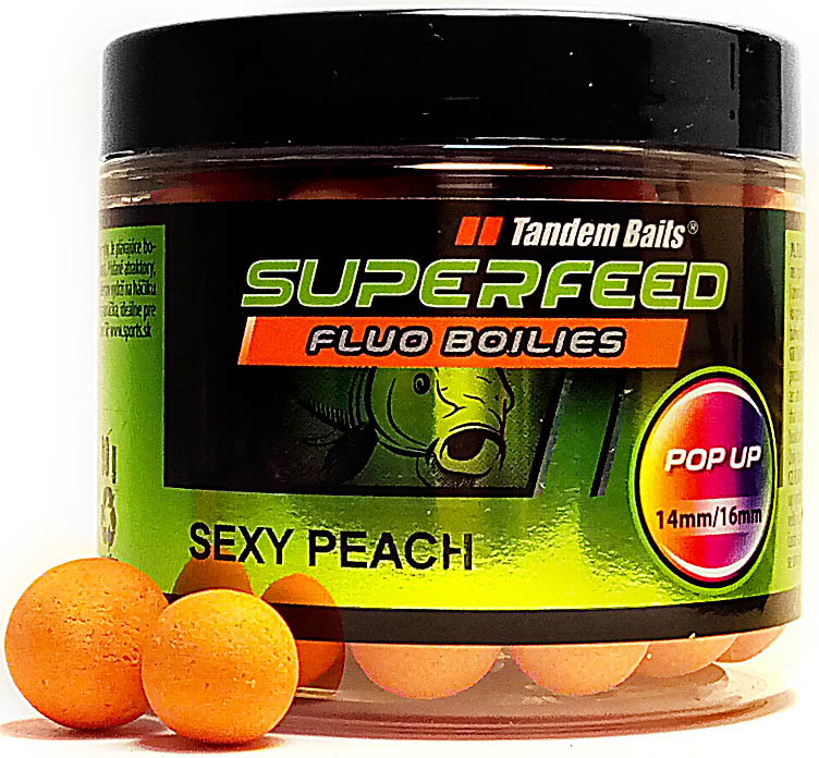 Бойлы Tandem Baits SF Fluo Pop-Up 14mm/16mm Mix 90g Sexy Peach
