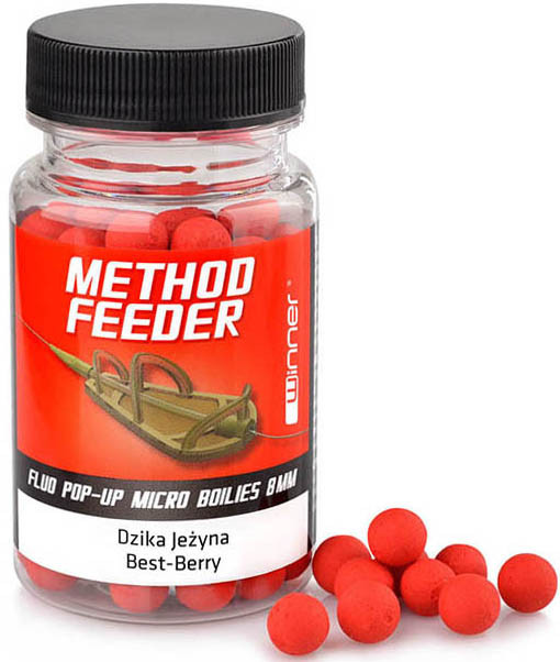 Бойлы Winner Method/Feeder Fluo Pop-Up Micro Boilies 8mm 35g Best-Berry