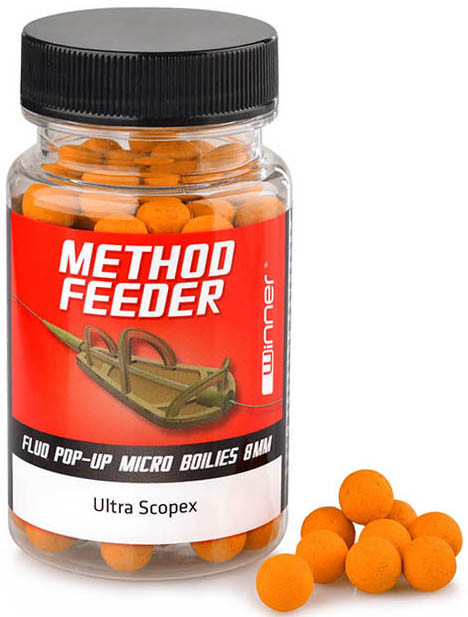 Бойлы Winner Method/Feeder Fluo Pop-Up Micro Boilies 8mm 35g Ultra Scopex