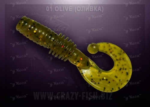 Crazy Fish Pover Mace 4см 8шт 01 Olive