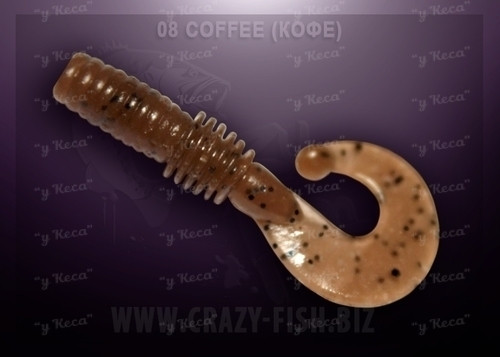 Crazy Fish Pover Mace 4см 8шт 08 Coffee