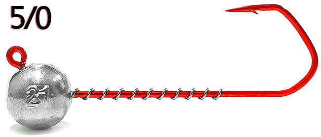 Джиг-головка Jigger гачок VMC Barbarian Red 120L 5/0 16g