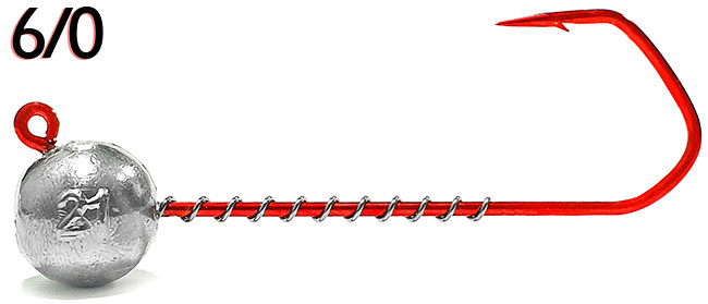 Джиг-головка Jigger гачок VMC Barbarian Red 120L 6/0 16g