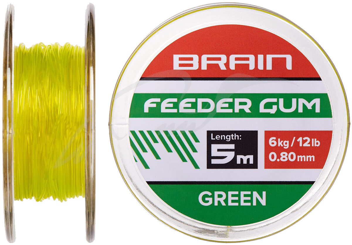 Фідерги Brain Feeder Gum 0.6mm 8lb/4kg (5m) зелений