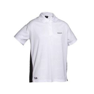 Футболка Daiwa Poloshirt біло-чорна XL