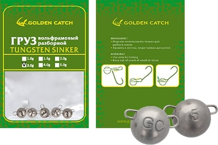 Вантаж чебурашка Golden Catch вольфрам розбірний NA 4.0g 4шт/уп
