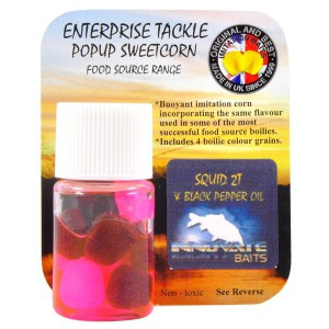 Искусственная кукуруза Enterprise Pop-Up Innovate Baits Squid 2T& Black Pepper Oil Pink