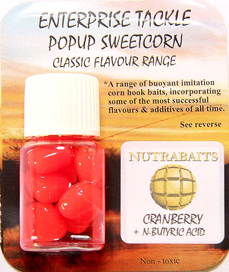 Штучна кукурудза Enterprise Pop-Up Nutrabaits -Cranberry/N-Butyric #Fluoro Red