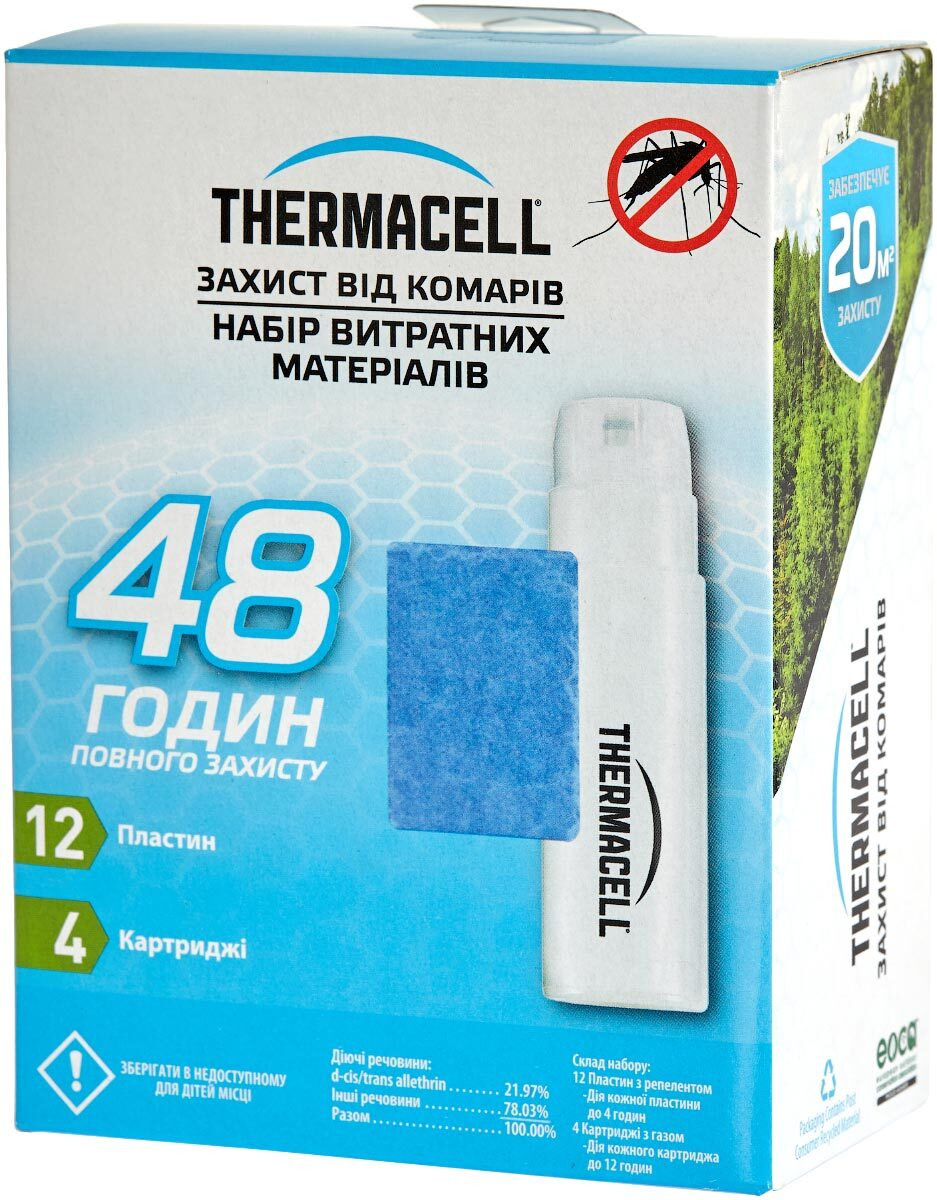 Картридж Thermacell Mosquito R-4 (12 репеллента 4 баллона) балон 12 часов репел один 4 часа