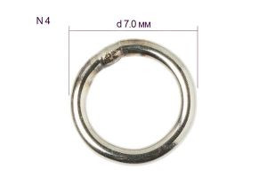 Кільця заводні Gamakatsu Hyper Solid Ring №4 100кг 10шт