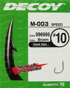 Крючки Decoy M-003 Speed №10 15шт